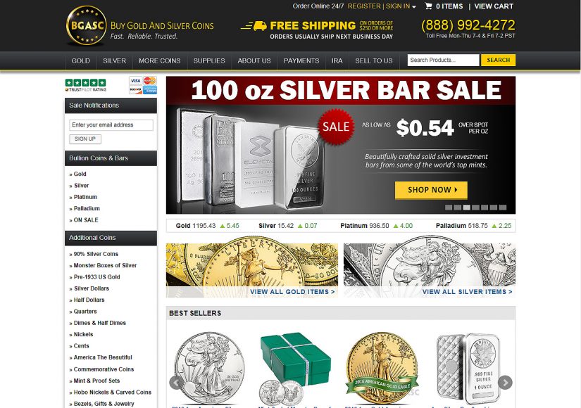 BGASC - Buy Gold And Silver Coins - Affiliate Program Featured Image
